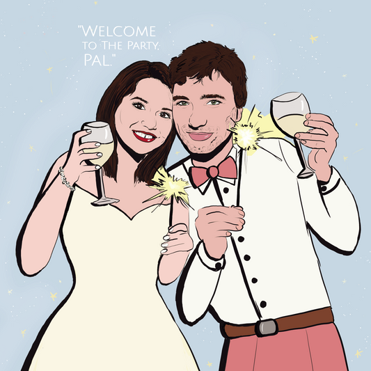 personalizirane ilustracije za vjenčanje svadbu sa slikom mladenaca, unikatan poseban simpatičan poklon za vjenčanje, magneti s ilustracijom, personalizirane pozivnice sa slikom mlade i mladoženje