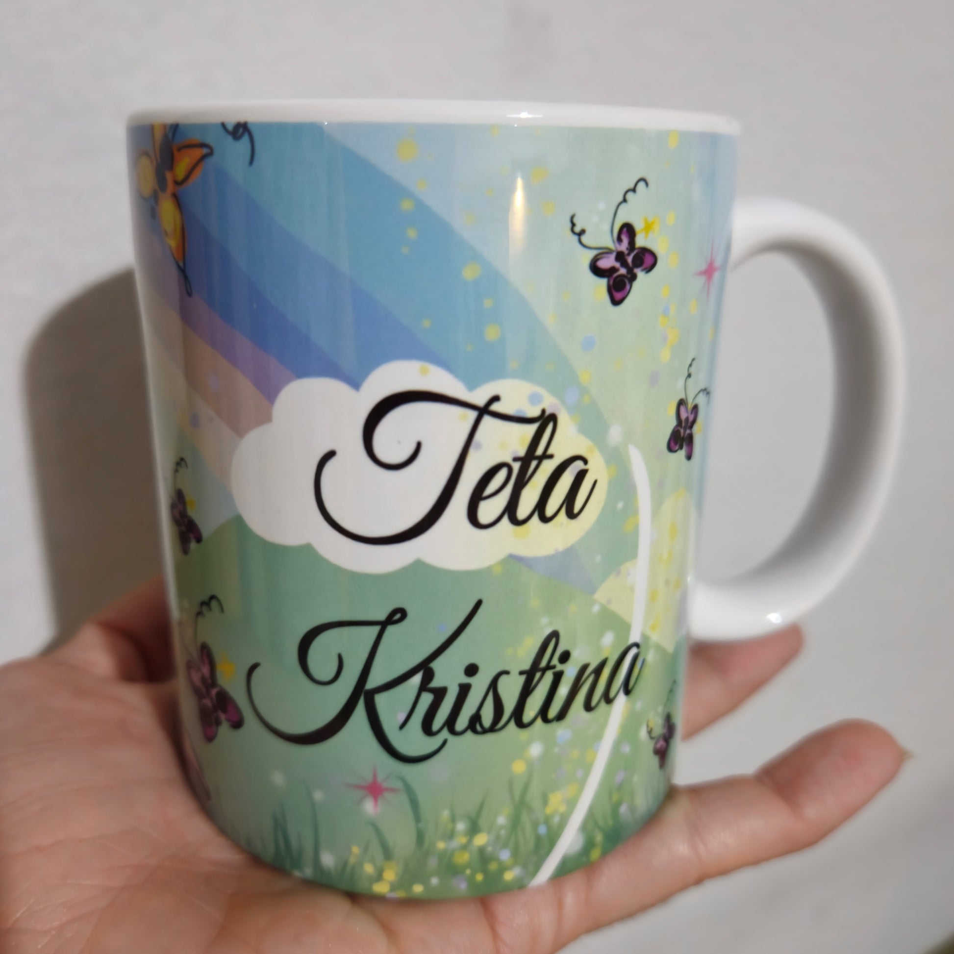personalizirana šalica, poklon za djecu, žene, suprugu, šalica s printom po želji, vila