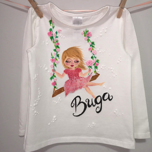 ručno oslikana personalizirana dječja majica unikat unikatni pokloni za djecu bebe majica s motivom po želji za djevojčice i dječake