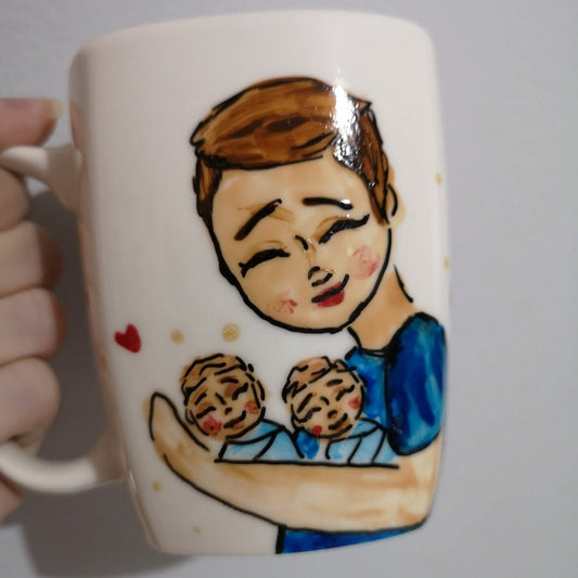 šalica s motivom po želji personalizirana ručno oslikana šalica poklon za mamu tatu i bebu mame unikat personalizirani