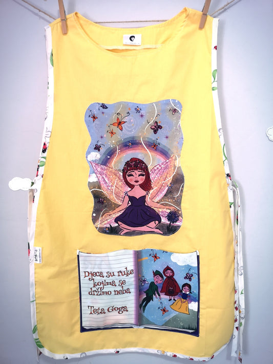 personalizirane pregače s printom pregača kuta za vrtić kute za s tiskom, pokloni za tete u vrtiću, kute s crtežom, personalizirane kute, personalizirane pregače, kute s ilustracijom, poklon za tete u vrtiću