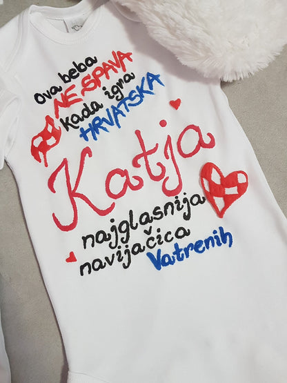 personalizirani navijački bodi za djecu hrvatska vatreni