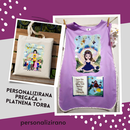 poklon za tete u vrtiću, poklon za tetu u vrtiću, personalizirane pregače s printom pregača kuta za vrtić kute za s tiskom platnena vrećica torba za shopping ideje za poklon za tete u vrtiću odgojiteljice odgajateljice