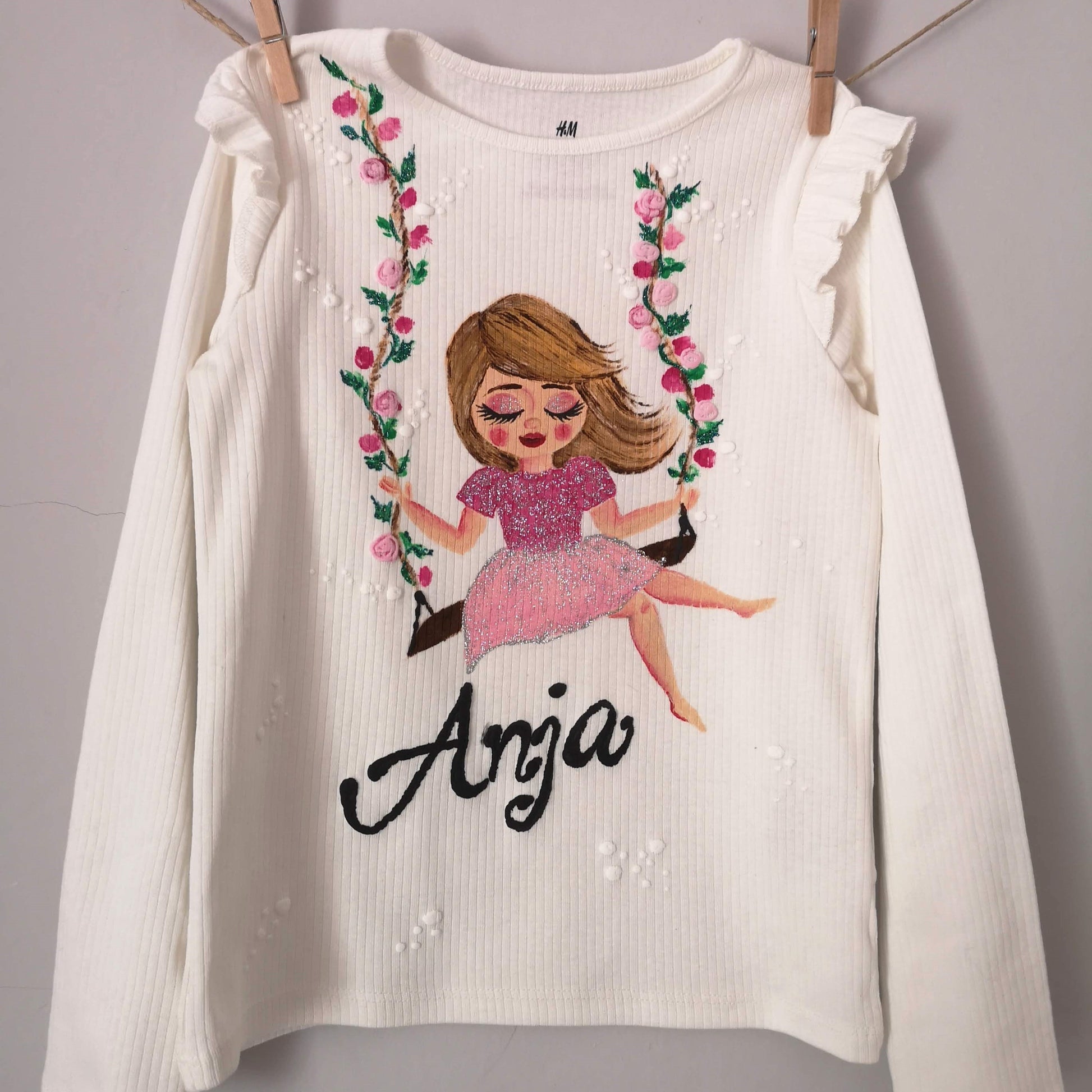 Personalizirani pokloni za bebe, personalizirani pokloni za djecu, ručno oslikana personalizirana dječja majica unikatni pokloni personalizirani unikat za djevojčice i dječake majica s motivom po želji