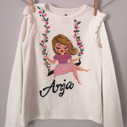 Personalizirani pokloni za bebe, personalizirani pokloni za djecu, ručno oslikana personalizirana dječja majica unikatni pokloni personalizirani unikat za djevojčice i dječake majica s motivom po želji