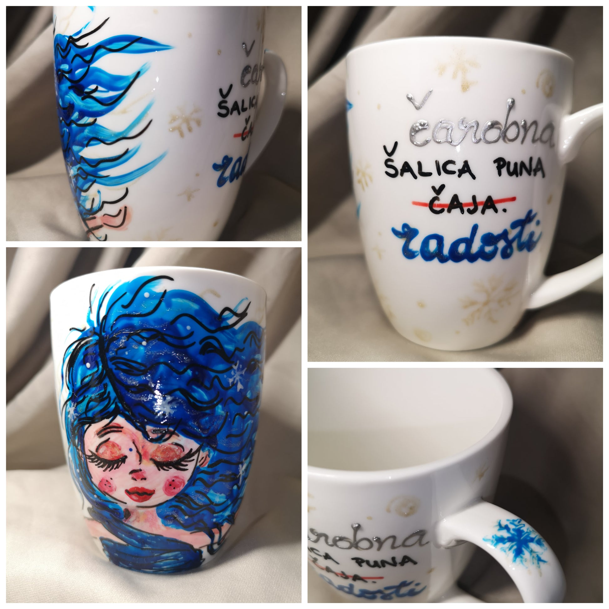 šalica puna radosti ručno oslikana personalizirana
