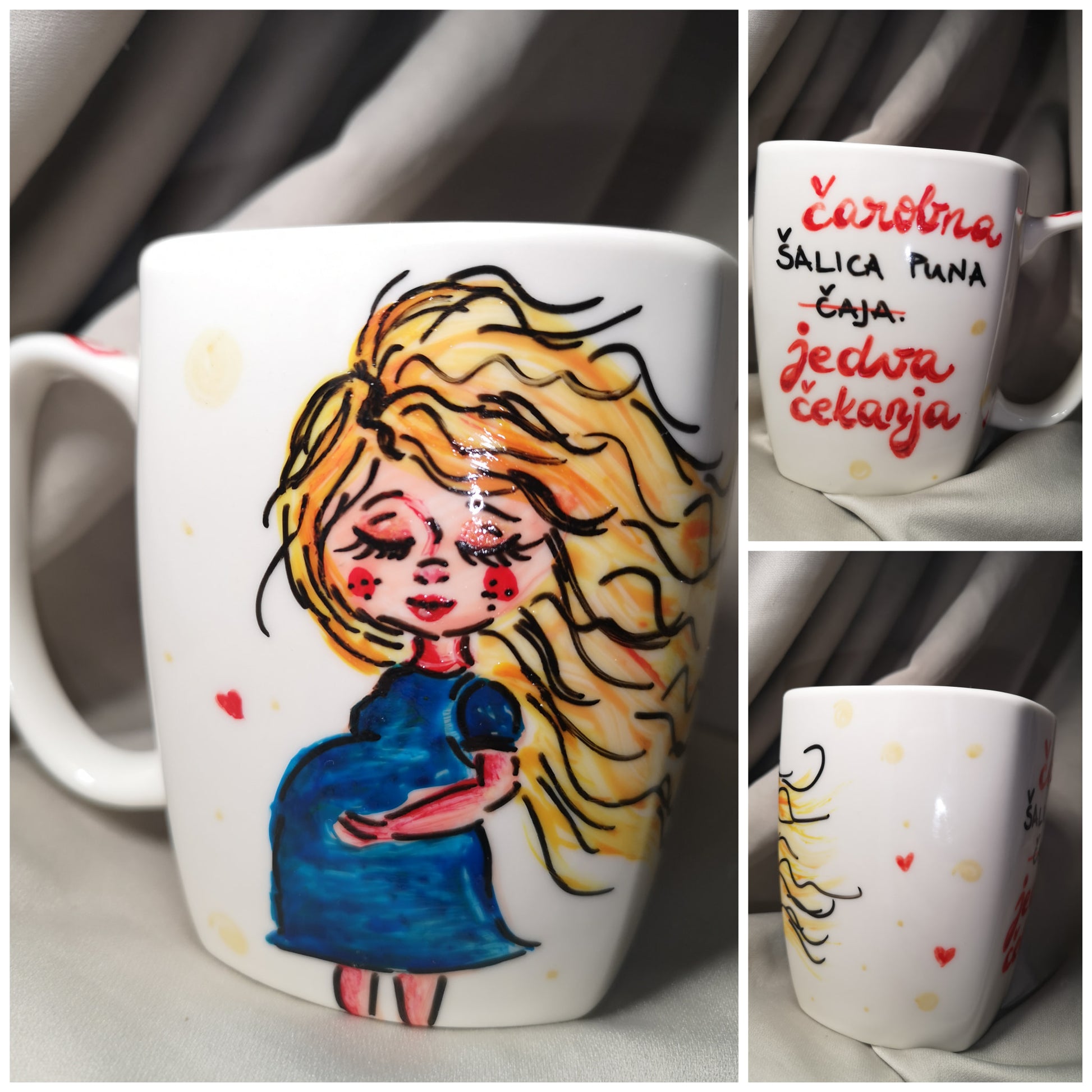 šalica za trudnicu personalizirana unikatna